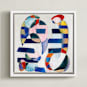 "Circus Family" - Art Print in Lapis by Pamela Viola - Framed Canvas