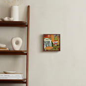 "Cozy Home" - Art Print in Yellow Ochre by Arrin Kartel - In a Room