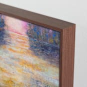 "Dusk Glow" - Art Print in Sunset Orange by Jacquelyn Sloane Siklos - Frame Close-up