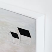"First Snow" - Art Print in White by Robin Ott - Frame Close-up