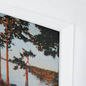 "Davison Head" - Art Print in Pale Blue by Kelly Johnston - Frame Close-up