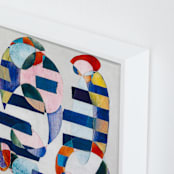 "Circus Family" - Art Print in Lapis by Pamela Viola - Frame Close-up