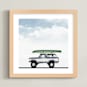 "Wild river" - Art Print in Denim by Maja Cunningham - Framed