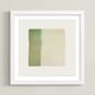"Quatrain 1" - Art Print in Avocado by Kamala Nahas - Framed