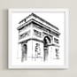 "Arc de Triomphe" - Art Print in Charcoal by Paul Berthelot - Framed