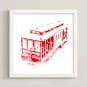 "Hop On!" - Art Print in Poppy by Paul Berthelot - Framed