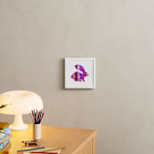 "Pink Party Bunny" - Art Print in Silhouette Pink by Jeff Preuss - In a Room