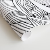 "Peek A Boo" - Wall Mural in White by Helen H Wu - Close-up