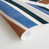 "Abstract Palm Leaf" - Wall Mural in Cinnamon by Iveta Angelova - Close-up