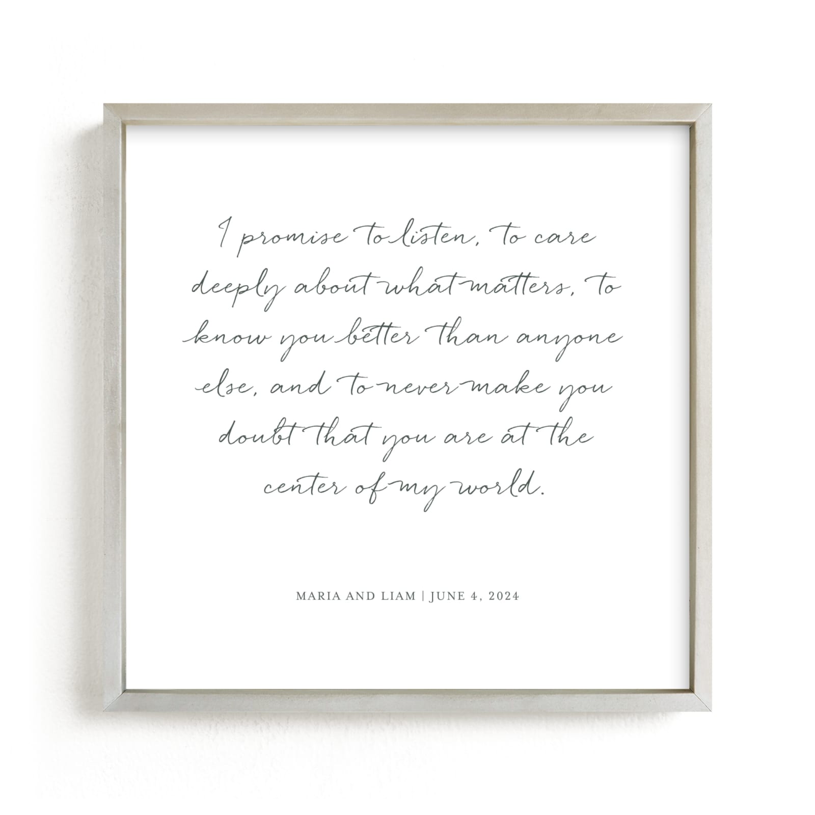 Your Vows as an Art Print