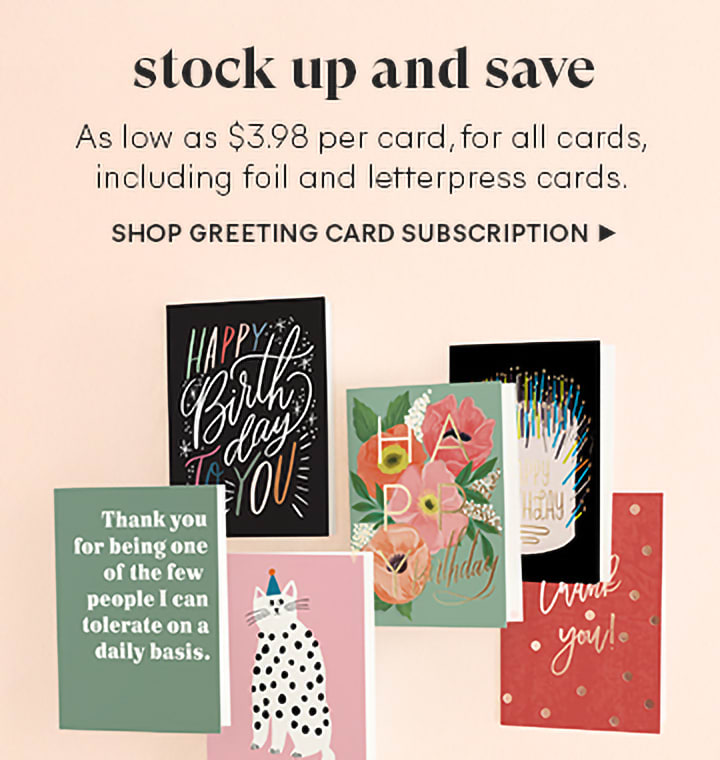 Greeting Card Subscription