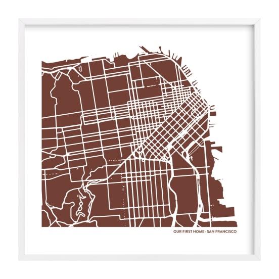 Custom Filled Map Art by Minted