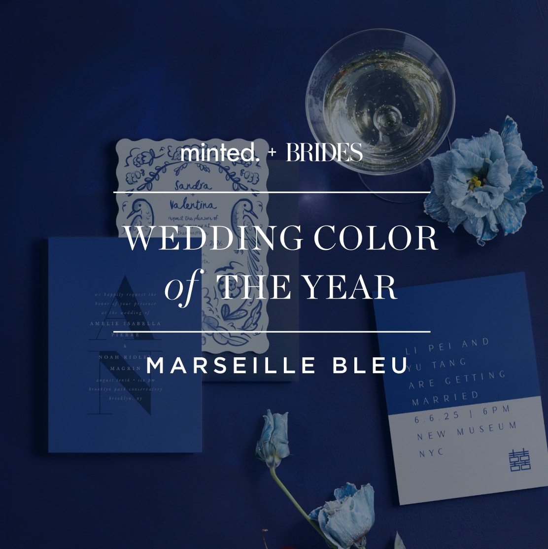 Minted+Brides: Wedding Color of the Year - Marseille Bleu