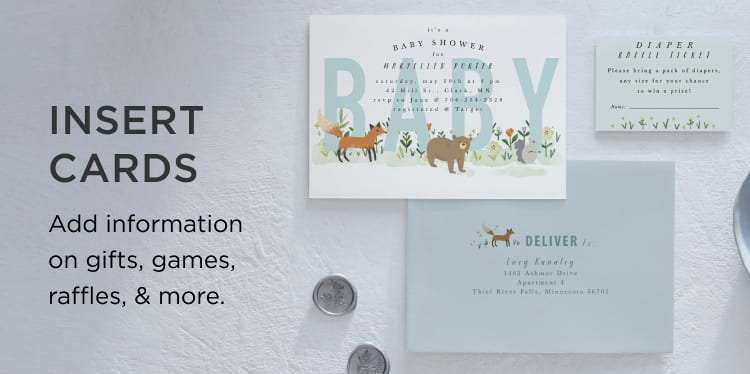 Baby Shower Insert Cards