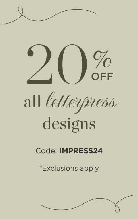20% off letterpress