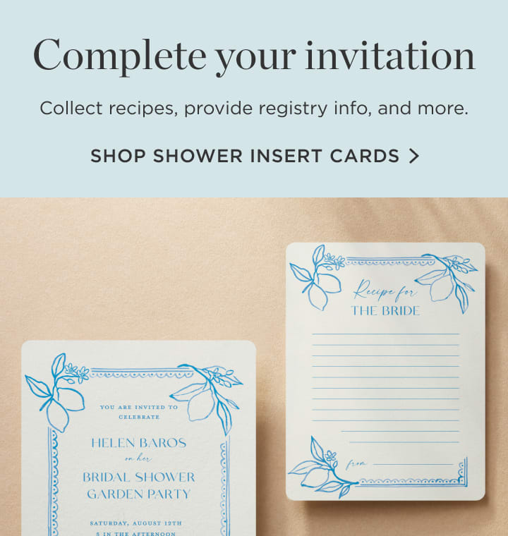 Shop Bridal Shower Insert Cards