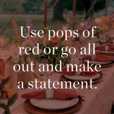 RED WEDDING THEME
