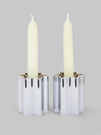 Candle Holders - Chrome by Leadoff Studio