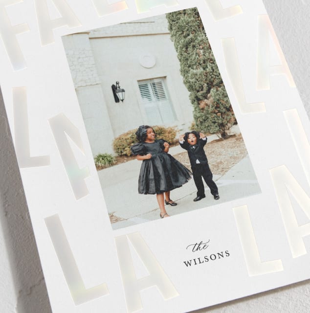 Gloss-press holiday cards
