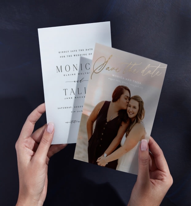 Sample your design: personalize a save the date