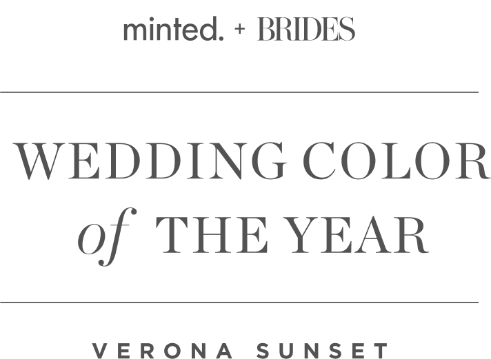 minted + BRIDES Wedding Color of the Year — Verona Sunset