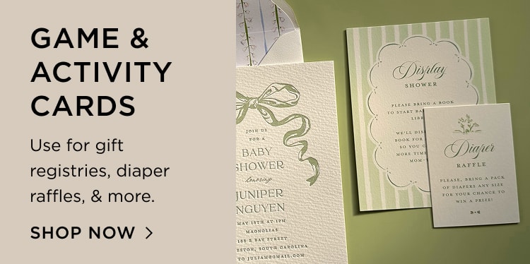 Baby Shower Game & Activity Cards