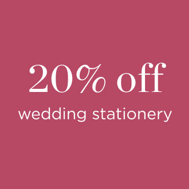 20% Off Wedding Stationery