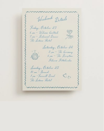 Weekend Itinerary Cards