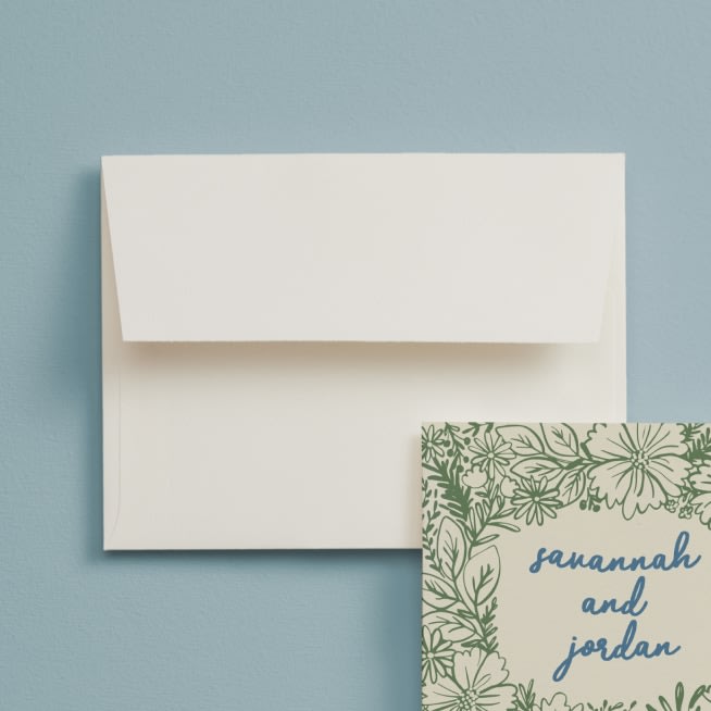 Oval invitation with an arch reception card
