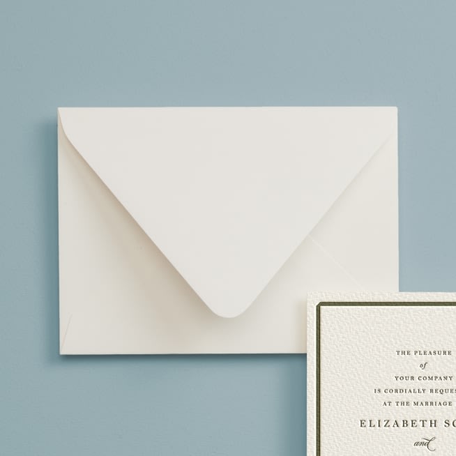 Oval invitation with an arch reception card