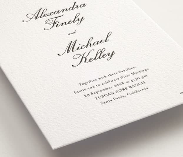 Letterpress invitations