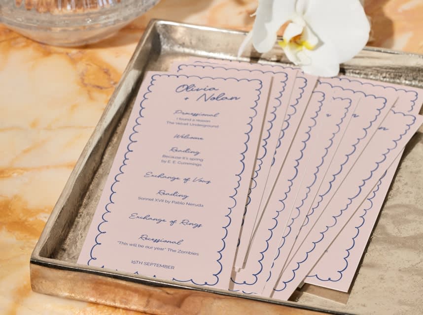 Wedding Program Examples