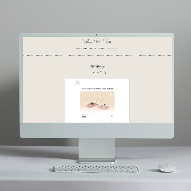 Link gift & cash registries