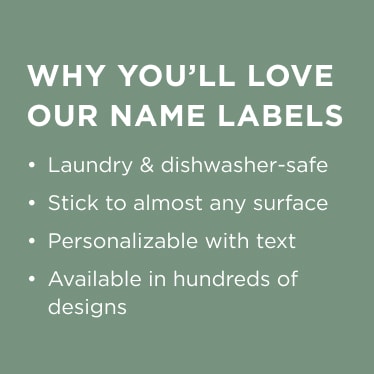 All Custom Name Labels Are Washable 
