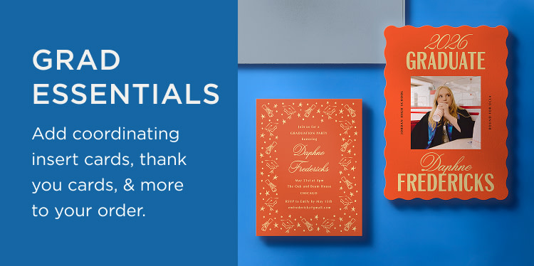 Matching Graduation Thank You Cards & Insert Cards