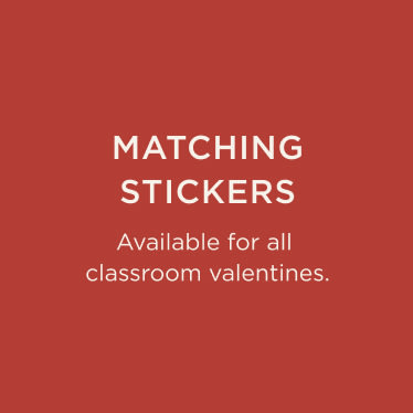 Matching stickers available for all designs