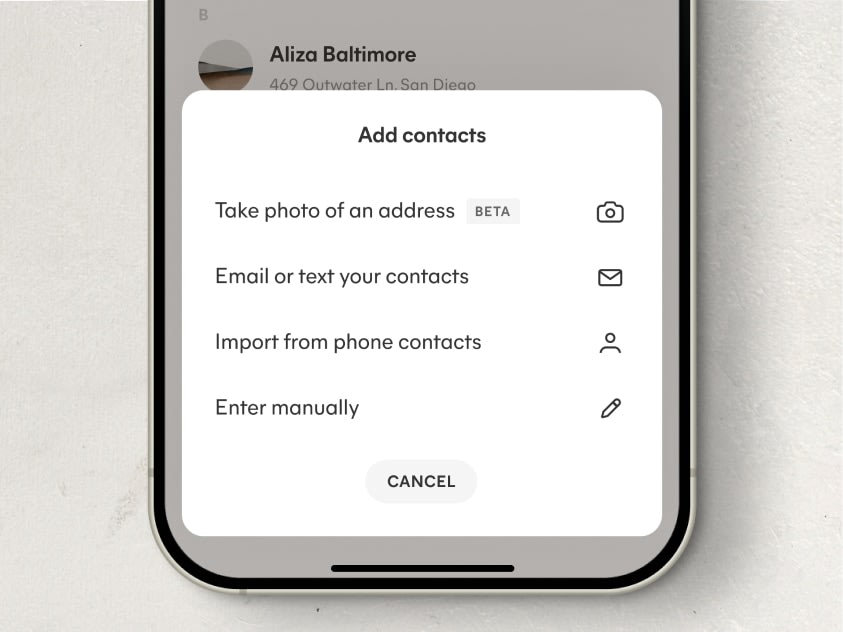 Import from your phone