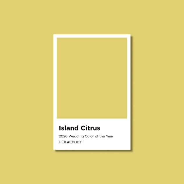 Island Citrus Is Named the 2026 Wedding Color of the Year