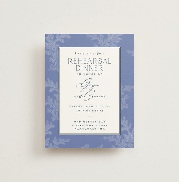 Rehearsal dinner cards