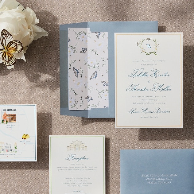 Examples from real couples: Custom stationery suite