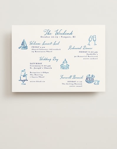Weekend Itinerary Cards
