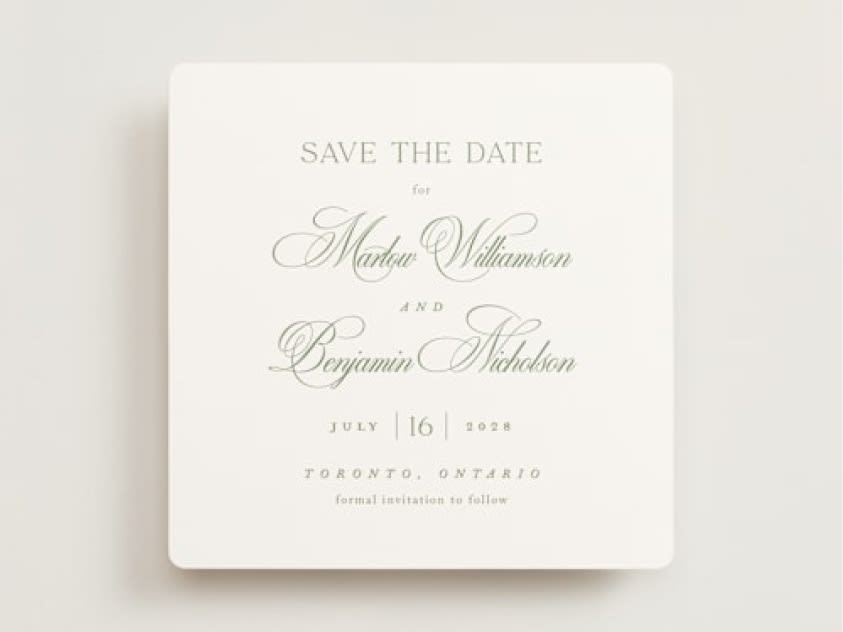 Non-Photo Save the Dates