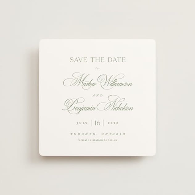Non-Photo Save the Dates