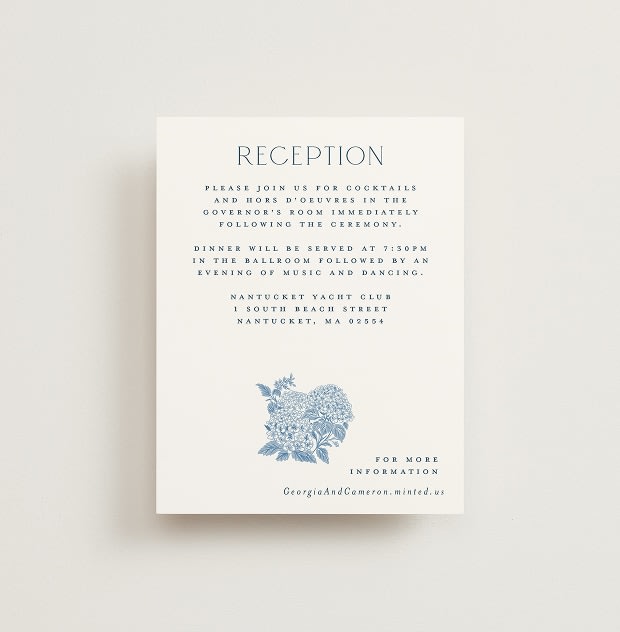 Reception cards