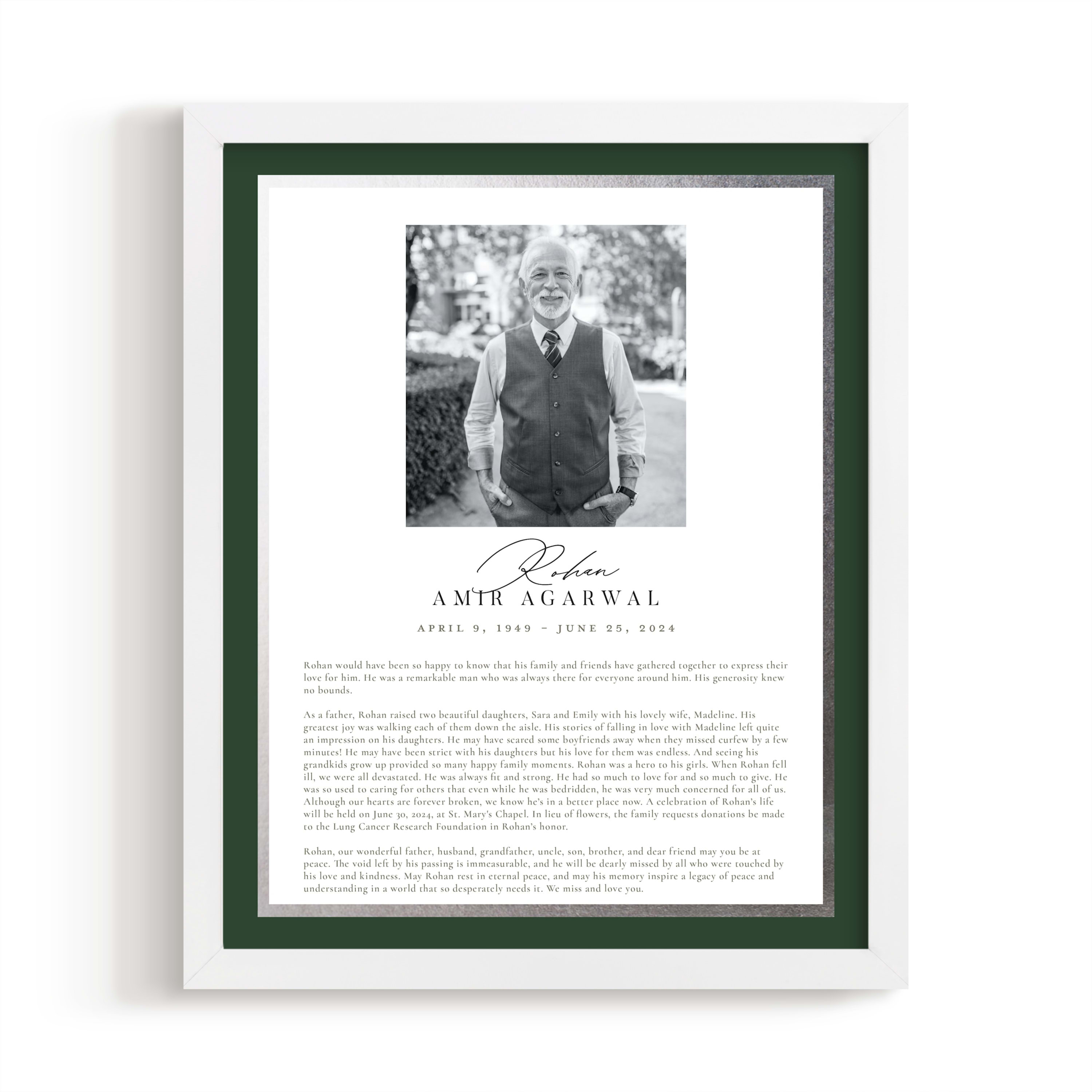 Hansen Non-photo Obituary Print by Stephanie Hawkes