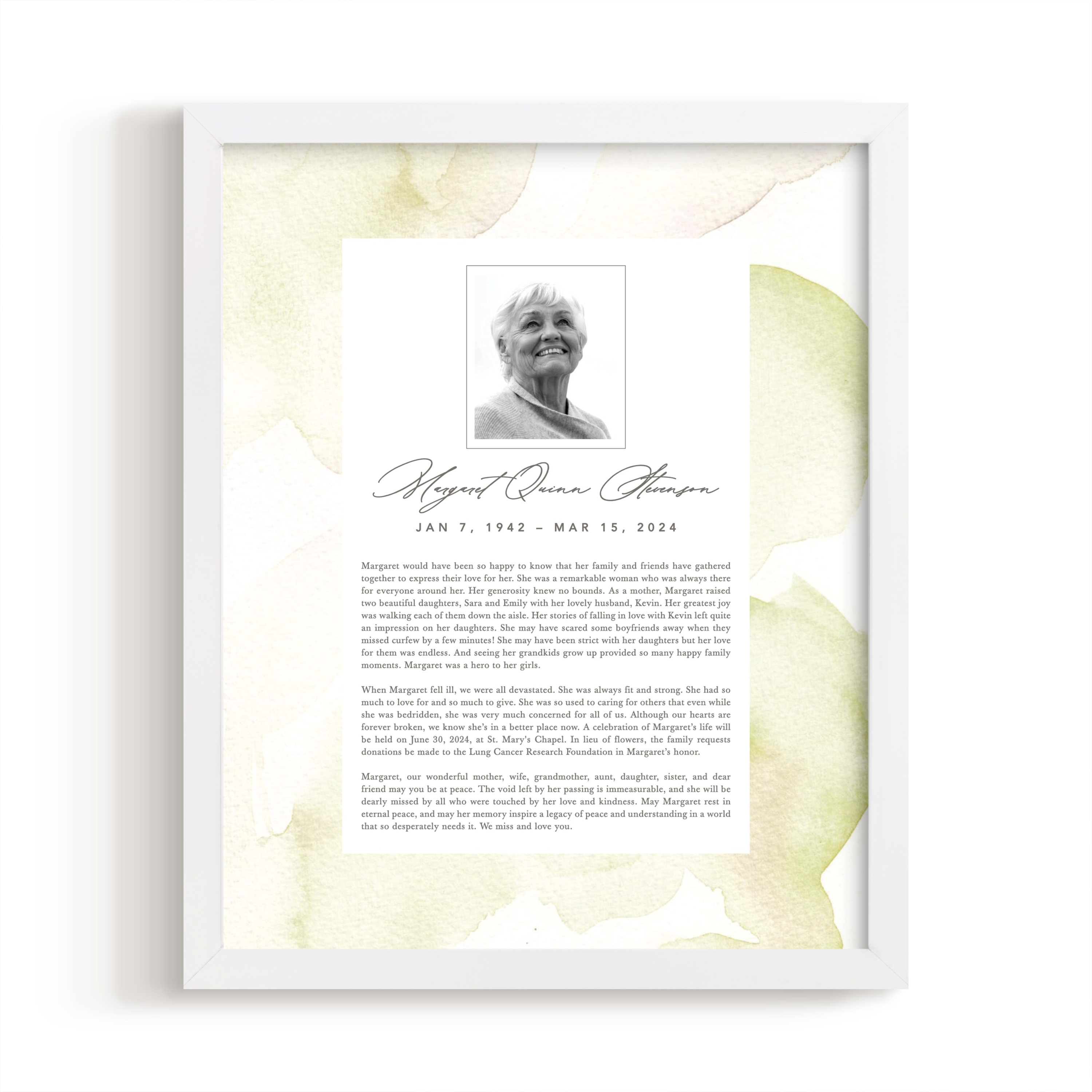 Flow Obituary Print