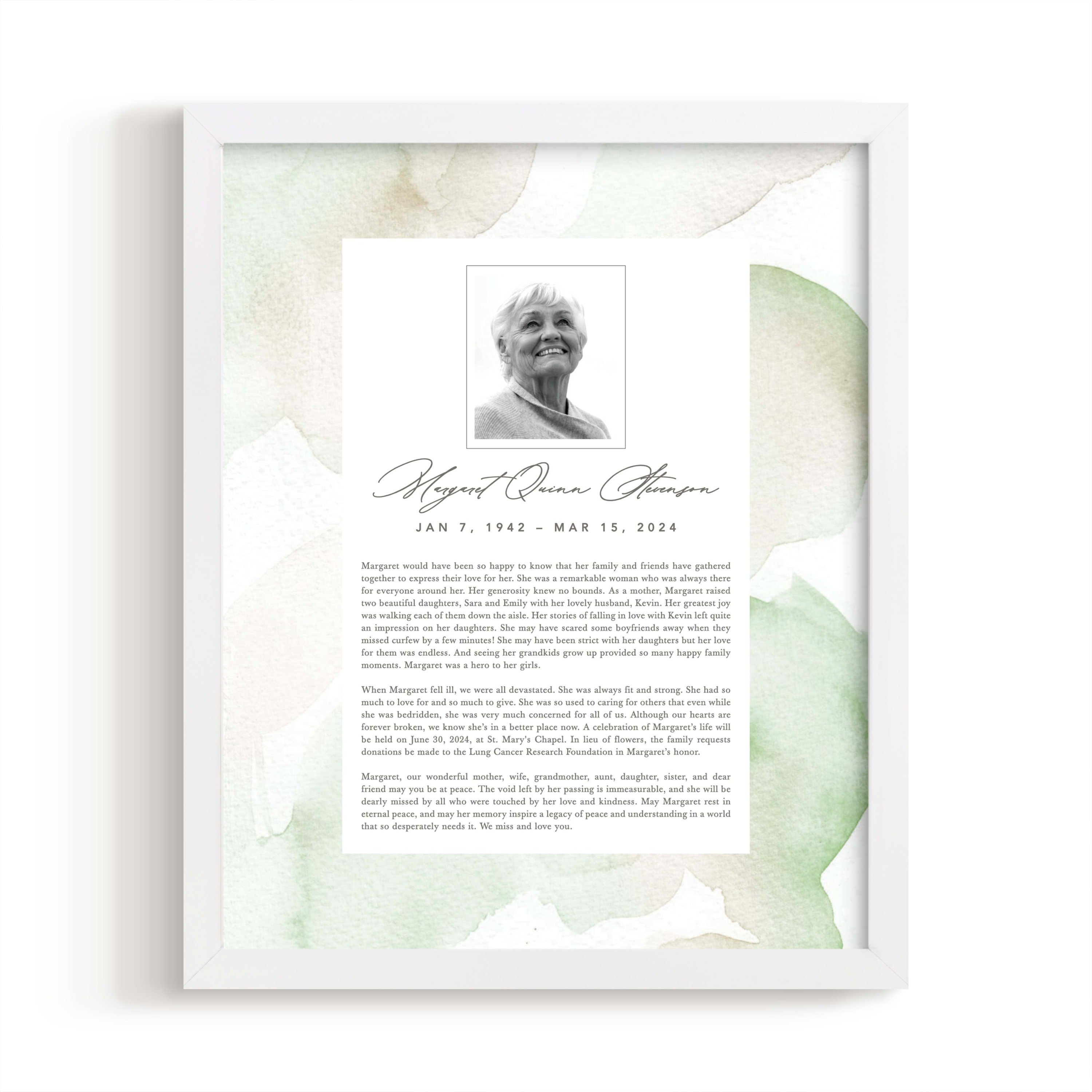 Flow Obituary Print