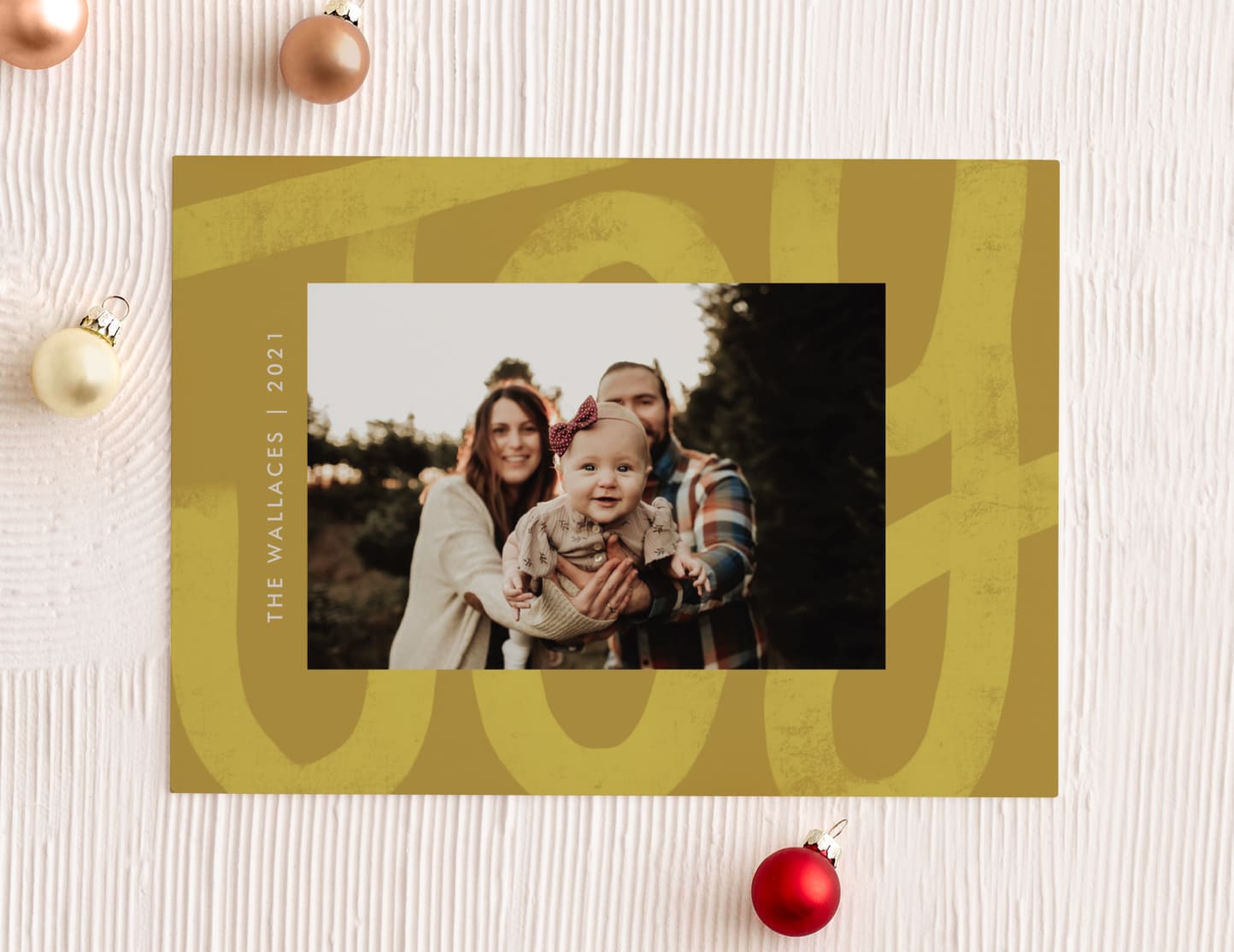 Tone on tone holiday card trend