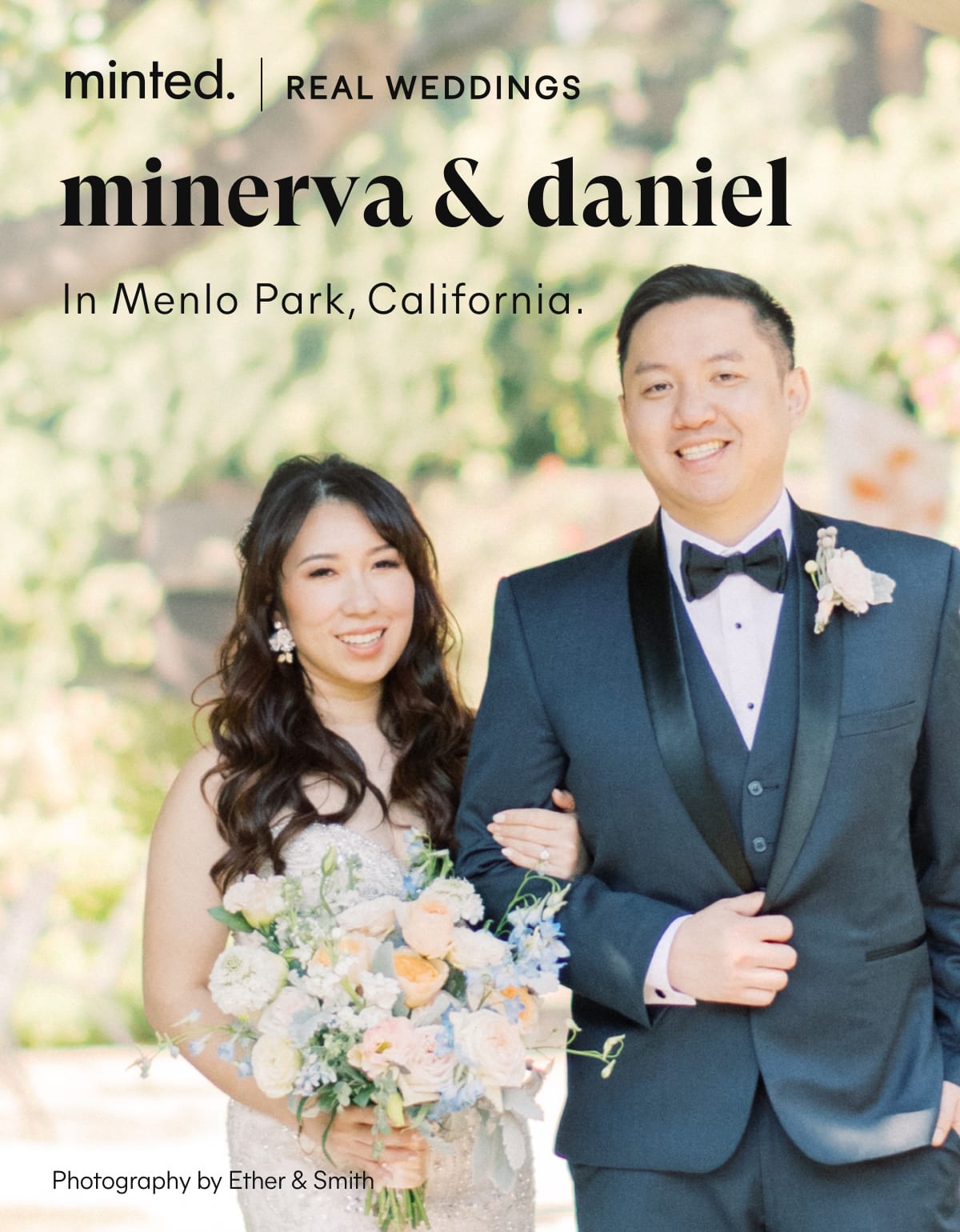 Minted Real Weddings: Minerva & Daniel in Menlo Park