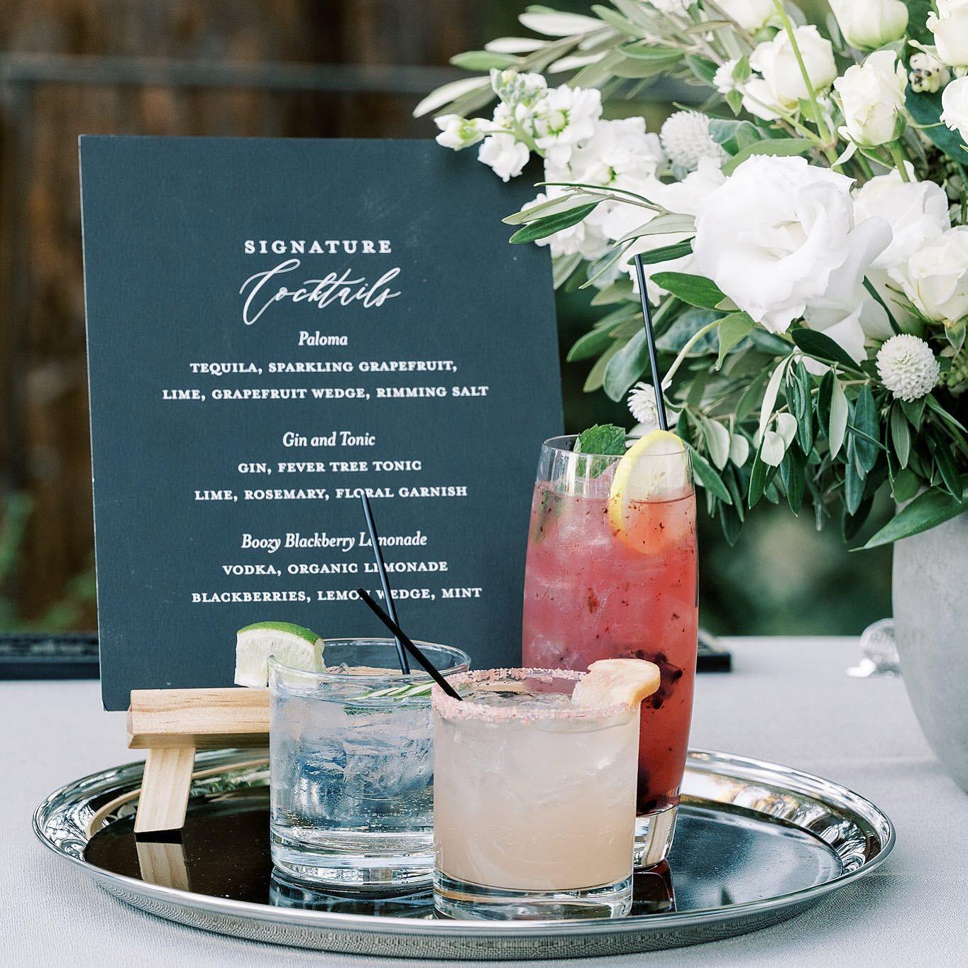 6 creative drink stations at your cocktail hour during your wedding